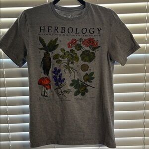 Warner Bros Gray Herbology Botanical Short Sleeve Tee
